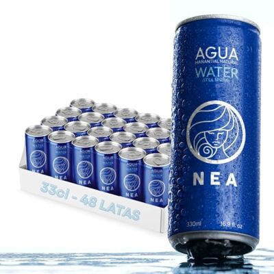 NEA Acqua Frizzante in Lattina – Acqua Minerale Gassata di Sorgente Austriaca – 48 x 33cl – Senza Microplastiche e BPA – Lattine Riciclabili NEA Acqua Frizzante in Lattina – Acqua Minerale Gassata di Sorgente Austriaca – 48 x 33cl – Senza Microplastiche e BPA – Lattine Riciclabili