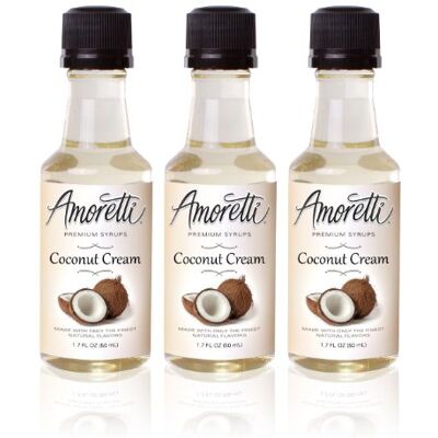 Amoretti Premium Coconut Cream Syrups 50ml 3 Pack Amoretti Premium Coconut Cream Syrups 50ml 3 Pack