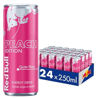 Bull Energy Drink Peach Edition 250 ml 24 Lattine Bull Energy Drink Peach Edition 250 ml 24 Lattine