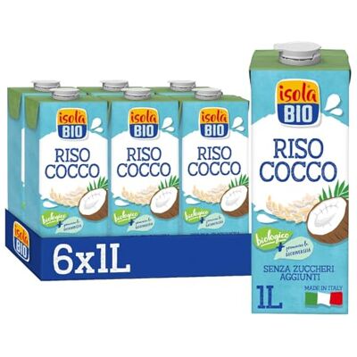 Isola Bio Bevanda Riso e Cocco Biologica 6x1L Isola Bio Bevanda Riso e Cocco Biologica 6x1L