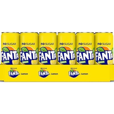 Fanta Lemon Zero sleekcan 24x33 cl NL Fanta Lemon Zero sleekcan 24x33 cl NL