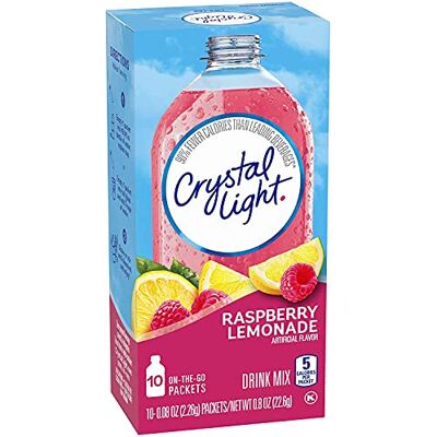 Crystal Light On The Go Raspberry Lemonade, 10-Count Boxes (Pack of 6) Crystal Light On The Go Raspberry Lemonade, 10-Count Boxes (Pack of 6)