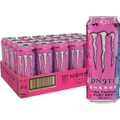 Monster Cable Energy Drink Ultra Fantasy Ruby Red 24 x 500ml Monster Cable Energy Drink Ultra Fantasy Ruby Red 24 x 500ml