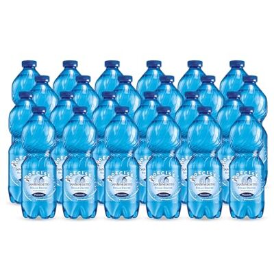 San Benedetto Acqua Minerale , 24 Bottiglie da 0,5L, Acqua Oligominerale Frizzante, Dissetante e Pura, Fonte Benedicta San Benedetto Acqua Minerale , 24 Bottiglie da 0,5L, Acqua Oligominerale Frizzante, Dissetante e Pura, Fonte Benedicta