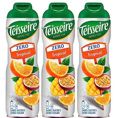 Teisseire Pack 3 Sciropppo Tropical 0% zucchero 3 x 0,6 cl Teisseire Pack 3 Sciropppo Tropical 0% zucchero 3 x 0,6 cl
