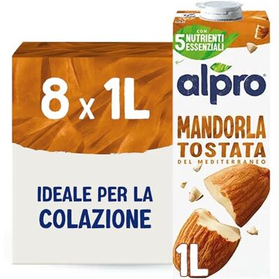 Alpro CLASSICO, Bevanda Alla MANDORLA, Naturalmente Senza Lattosio, con Vitamine B2, B12 e D2, E 8 confezioni x 1 Litro Alpro CLASSICO, Bevanda Alla MANDORLA, Naturalmente Senza Lattosio, con Vitamine B2, B12 e D2, E 8 confezioni x 1 Litro