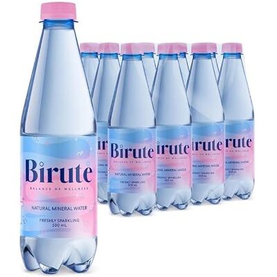 Birutė Acqua Minerale Naturale Frizzante 500 ml Confezione da 12 Per Massima Idratazione Ricca di Minerali Essenziali come Calcio, Magnesio, Bevanda con Elettroliti Naturali Perfettamente Bilanciati Birutė Acqua Minerale Naturale Frizzante 500 ml Confezione da 12 Per Massima Idratazione Ricca di Minerali Essenziali come Calcio, Magnesio, Bevanda con Elettroliti Naturali Perfettamente Bilanciati