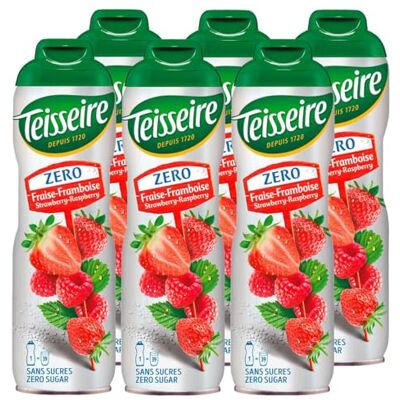 Teisseire Fragola Lampone (Fraise Framboise) Zero Senza zucchero per bibite, 6 x 600 ml Teisseire Fragola Lampone (Fraise Framboise) Zero Senza zucchero per bibite, 6 x 600 ml