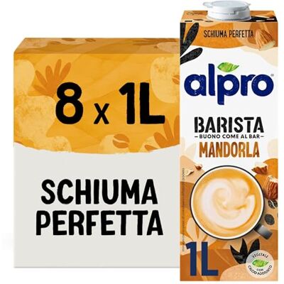 Alpro BARISTA, Bevanda alla MANDORLA, Naturalmente Senza Lattosio, Ideale con il Caffè 8 confezioni x 1 Litro Alpro BARISTA, Bevanda alla MANDORLA, Naturalmente Senza Lattosio, Ideale con il Caffè 8 confezioni x 1 Litro