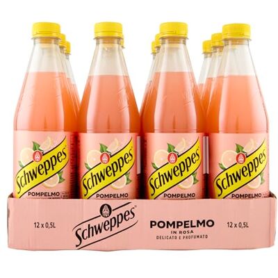 Schweppes , Bibita Gassata al Pompelmo in Rosa, Confezione da 12x0,5 L, Effervescenza Unica, Ideale per Cocktail e Aperitivi Schweppes , Bibita Gassata al Pompelmo in Rosa, Confezione da 12x0,5 L, Effervescenza Unica, Ideale per Cocktail e Aperitivi