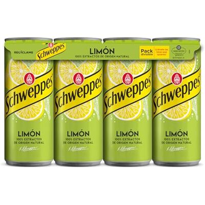 Schweppes Limone, Bevanda Rinfrescante Lattina, Confezione 8x33cl Schweppes Limone, Bevanda Rinfrescante Lattina, Confezione 8x33cl