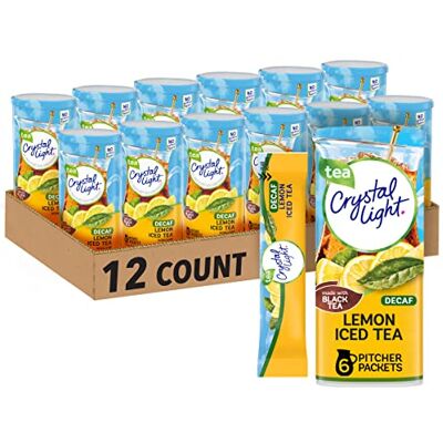 Crystal Light Decaf Iced Tea Drink Mix, Natural Lemon Flavor (12-Quart), 1.5 Ounce Packages Crystal Light Decaf Iced Tea Drink Mix, Natural Lemon Flavor (12-Quart), 1.5 Ounce Packages