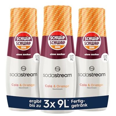 sodastream Sciroppo Schwip Schwap Zero 1 flacone produce 9 litri di bevanda pronta, preparato in pochi secondi e sempre fresco, 440 ml sodastream Sciroppo Schwip Schwap Zero 1 flacone produce 9 litri di bevanda pronta, preparato in pochi secondi e sempre fresco, 440 ml
