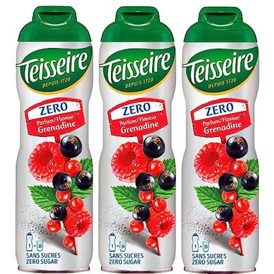 Teisseire Pack 3 Sciropppo Grenadine 0% zucchero 3 x 0,6 cl Teisseire Pack 3 Sciropppo Grenadine 0% zucchero 3 x 0,6 cl
