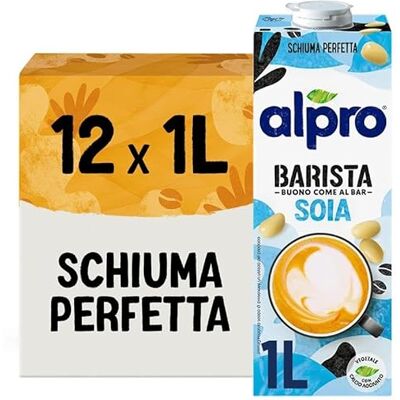 Alpro BARISTA, Bevanda alla SOIA, Naturalmente Senza Lattosio, Ideale con il Caffè 12 confezioni x 1 Litro Alpro BARISTA, Bevanda alla SOIA, Naturalmente Senza Lattosio, Ideale con il Caffè 12 confezioni x 1 Litro