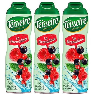 Teisseire Pack 3 Sciroppo Grenadine 3 x 60 cl Teisseire Pack 3 Sciroppo Grenadine 3 x 60 cl