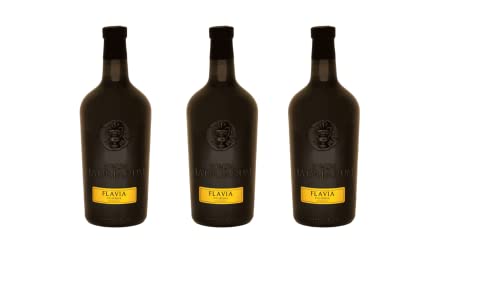 Vinum Hadrianum 3 Bottles Italian FLAVIA 2021 Passerina Colli Aprutini Uve IGT by    Vino Macerato Colore Ambra (Orange Wine)   Affinato in Anfore di Argilla (Each Bottle 750 ml)