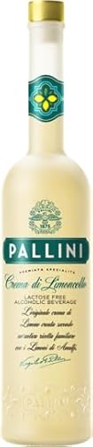 Pallini Limoncello Vegan Cream 500 ml: infuso del pregiato "Limone Costa D'Amalfi IGP" raccolto a mano a Vietri sul Mare, Amalfi – Vegan, senza latticini né glutine – con latte di cocco – 14,5% ABV.