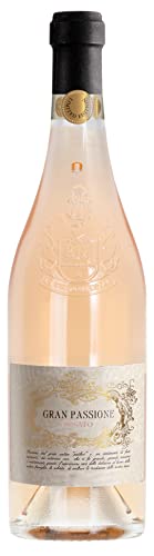 GRAN PASSIONE Rosato Veneto Igt, Vino Secco e Morbido Ottimo per Aperitivo, Zuppe e Pesce, Made in Italy (Veneto), Bottiglia 750 Ml, Alcol 12.5%