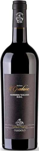 Cantina di Pitigliano Gradone DOC, Vino Rosso 100% Ciliegiolo, 13,5% Vol, Bottiglia da 750 ml (6)