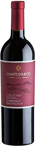 Conti d"Arco CABERNET SAUVIGNON Trentino DOC  Vino rosso fermo 2020 Bottiglia 750 ml