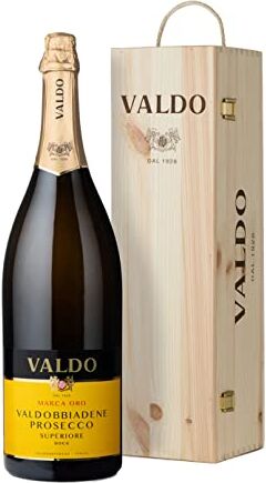 Valdo Marca Oro bbiadene Prosecco Superiore D.O.C.G. Jeroboam, con Cassetta di Legno 3 L