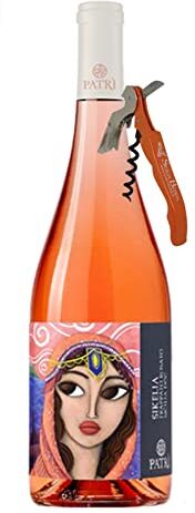 sicilia bedda Vino Siciliano CANTINE PATRI' con Apribottiglia  750 Ml (Rosato Frappato Sikelia)