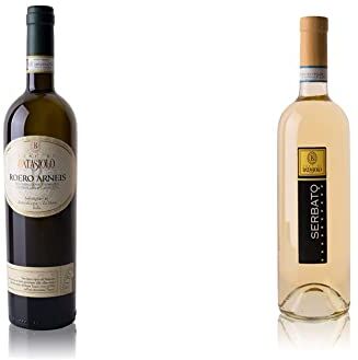 BATASIOLO ROERO ARNEIS DOCG Vino Bianco Pregiato Fermo Gusto Minerale Secco e Intenso & LANGHE DOC CHARDONNAY SERBATO, Vino Bianco Fermo Secco, Brillante ed Equilibrato