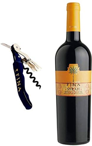 sicilia bedda -Syrah Terre Siciliane IGT Cantine Fina Vari Formati con Cofanetti Esclusivi (1 Bottiglia con Apribottiglia Fina)