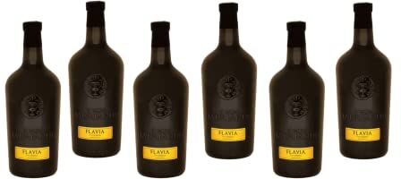 Vinum Hadrianum 6 Bottles Italian FLAVIA 2021 Passerina Colli Aprutini Uve IGT by    Vino Macerato Colore Ambra (Orange Wine)   Affinato in Anfore di Argilla (Each Bottle 750 ml)