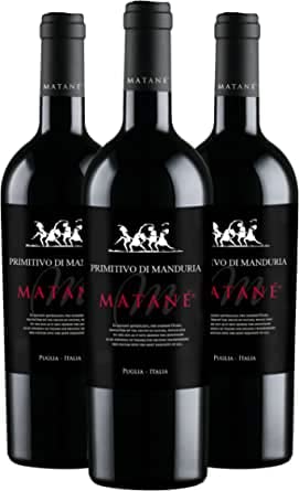 Matané Primitivo di Manduria 2019-91 punti Luca Maroni Vino Pugliese Rosso IGT 0.75L (3 Bottiglie)