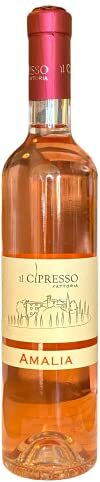 Fattoria Il Cipresso Amalia Rosato IGT Toscano Biologico  Rosé Secco, Fresco, Fruttato, Elegante, Fine, 100% Sangiovese, IGT   Tappo in sughero, Vetro, Regalo per Amanti del Vino, 0.50 L (1, 1)