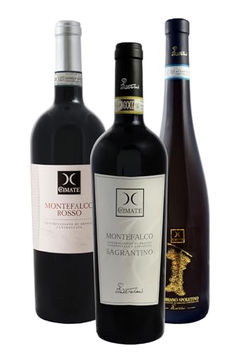 Le Cimate Set Degustazione "Autoctoni"   Sagrantino DOCG, Montefalco Rosso DOC, Trebbiano Spoletino DOC   Vini Umbria   Confezione da 3 Bottiglie 750 ml.