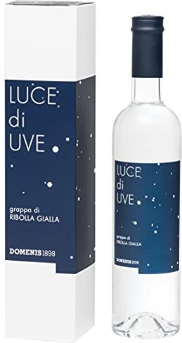 DOMENIS 1898 LUCE di UVE grappa di RIBOLLA GIALLA 38% 500ml in Giftbox