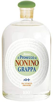 Nonino Distillerie  dal 1897, Grappa Monovitigno Prosecco Bianco 38°, fresca, leggera ed elegante, fermentata in purezza bottiglia in vetro da 2000 ml