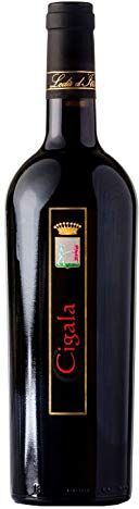 Inke Cigala. 6 b x 0,75 l Vino rosso sardo Cagnulari. Isola dei Nuraghi IGT, prodotto dalla cantina Ledà, di Alghero.