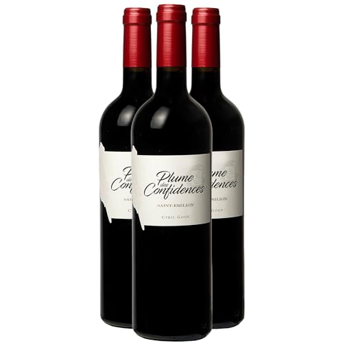 Generico Plume des Confidences Saint-Emilion Magnum rosso 2017 DOP Bordeaux Francia Vitigni Cabernet Sauvignon,Merlot 3x150cl