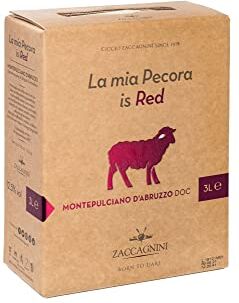 CANTINA CICCIO ZACCAGNINI SRL ZACCAGNINI KASAURA VINO ROSSO MONTEPULCIANO D'ABRUZZO BAG IN BOX 3 LITRI CONF DA 4 BOX (12 LITRI) LA MIA PECORA IS RED