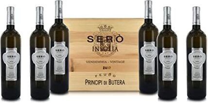 PRINCIPI DI BUTERA Vino Bianco Serò Insolia Sicilia DOC Cassetta di Legno, 6 x 750 Ml