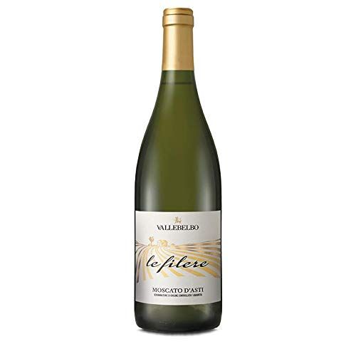 Le Filere vino bianco Moscato d'Asti DOCG  Vino Bianco italiano (1 bottiglia 75 cl.)