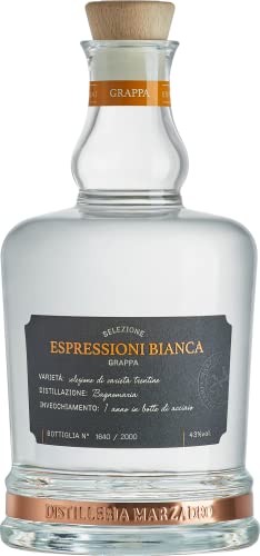 Marzadro , Le Espressioni Grappa Bianca, invecchiamento 12 mesi bottiglia in vetro da 700ml