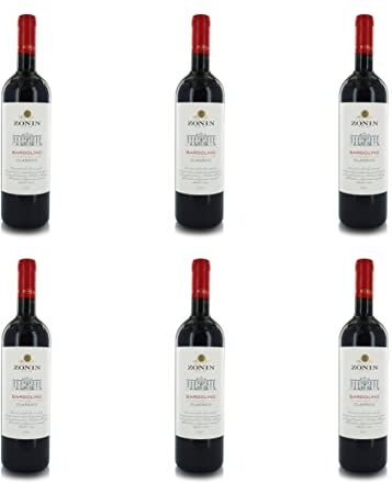 ZONIN Vino Rosso Bardolino Classico DOC 2021, 6 x 750 Ml