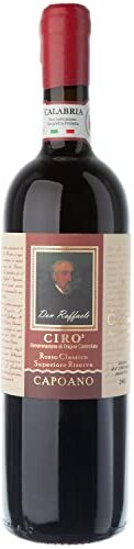 capoano Cirò Don Raffaele Vino Rosso Classico Superiore Riserva DOP Made in Italy Bottiglia da 750 ml 12% Vol 100% Gaglioppo Abbinamento su Primi Piatti Elaborati, Selvaggina e Formaggi