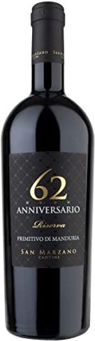 CANTINE SAN MARZANO PRIMITIVO DI MANDURIA RISERVA 62 VINTAGE 2018 ANNIVERSARIO 75 CL