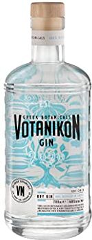 VOTANIKON GIN Greco, Realizzato con Mastiha di Chios e 19 Botaniche Greche, 40% Vol, Bottiglia in Vetro da 700 ml