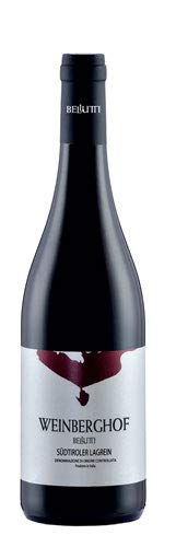 BELLUTTI Confezione da 3 Bottiglie Vino rosso Lagrein Alto Adige Azienda Agricola Weinberghof -cz