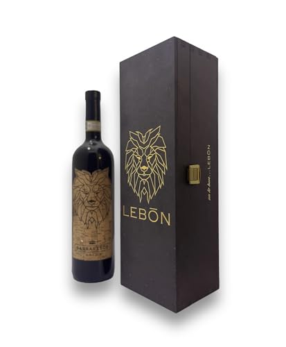 Lebōn Barbaresco DOCG 2019  0,75 l Vino Rosso pregiata etichetta in sughero in cassetta di legno massello con logo idea regalo