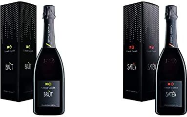 Contadi Castaldi Brut Astucciato Bottiglia Di Franciacorta Da 750ml. Vino Con 80% Chardonnay, 10% Pinot Nero E 10% Pinot Bianco, Ottimo Per Aperitivo. & Satèn Astucciato 750 ml