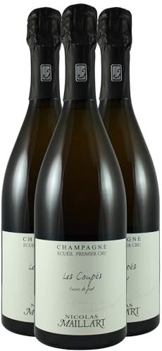 Generico Champagne Premier Cru Les Coupés Franc de Pied bianco 2019 Champagne Nicolas Maillart DOP Champagne Francia Vitigni Pinot Noir 3x75cl