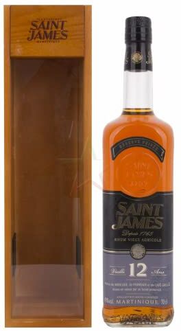 Saint James 12 Ans Rhum Vieux Agricole in cassa di legno 43,00% 0,70 Liter